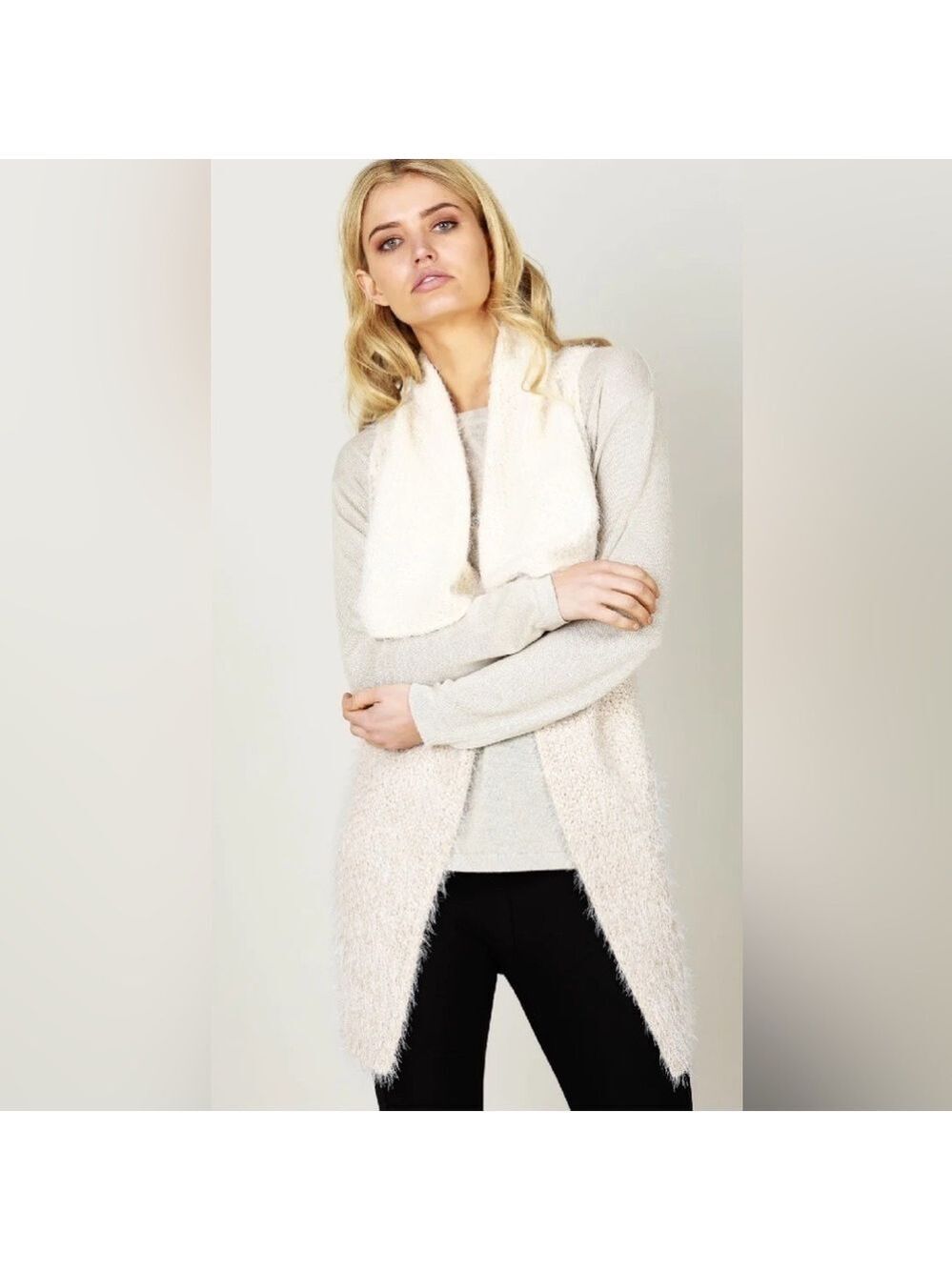 Brave+true NWT Ginger Vest Sweater Natural size S/M